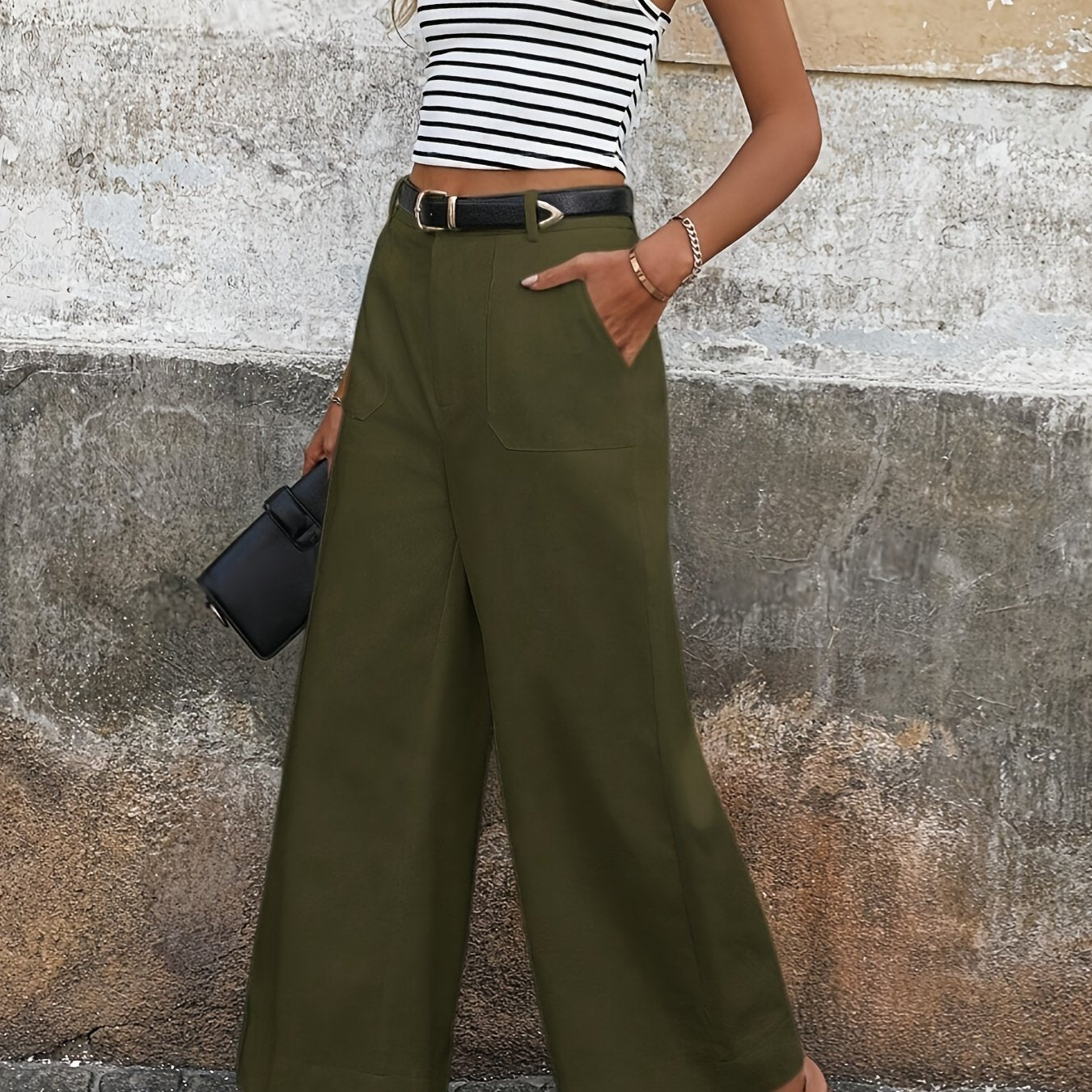 Chic Mara High-Waisted Relaxed Fit Trousers