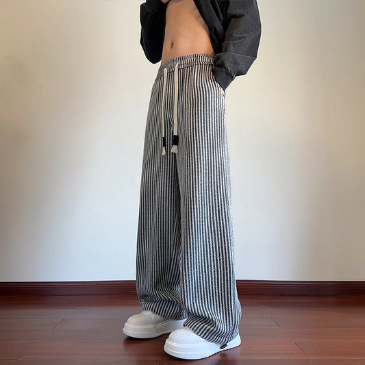 Axis-Stripe Relaxed Trousers