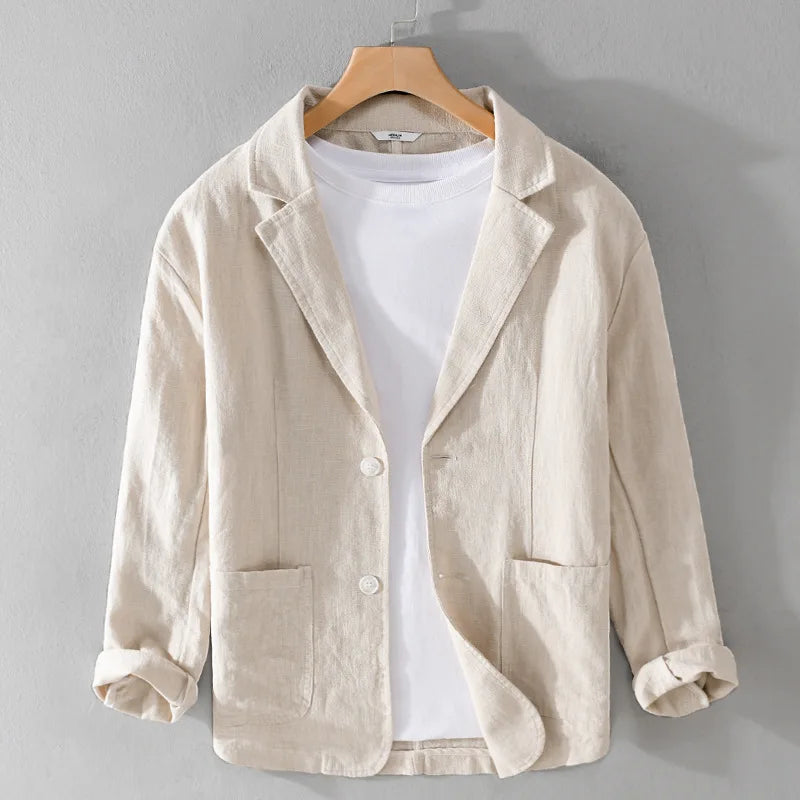 Elegant Leandro Linen Jacket for Effortless Style