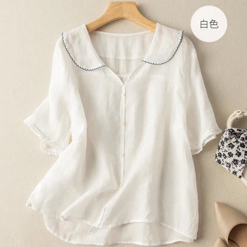 Breeze-Linen Short-Sleeve Shirt