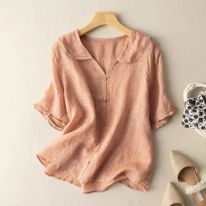 Breeze-Linen Short-Sleeve Shirt