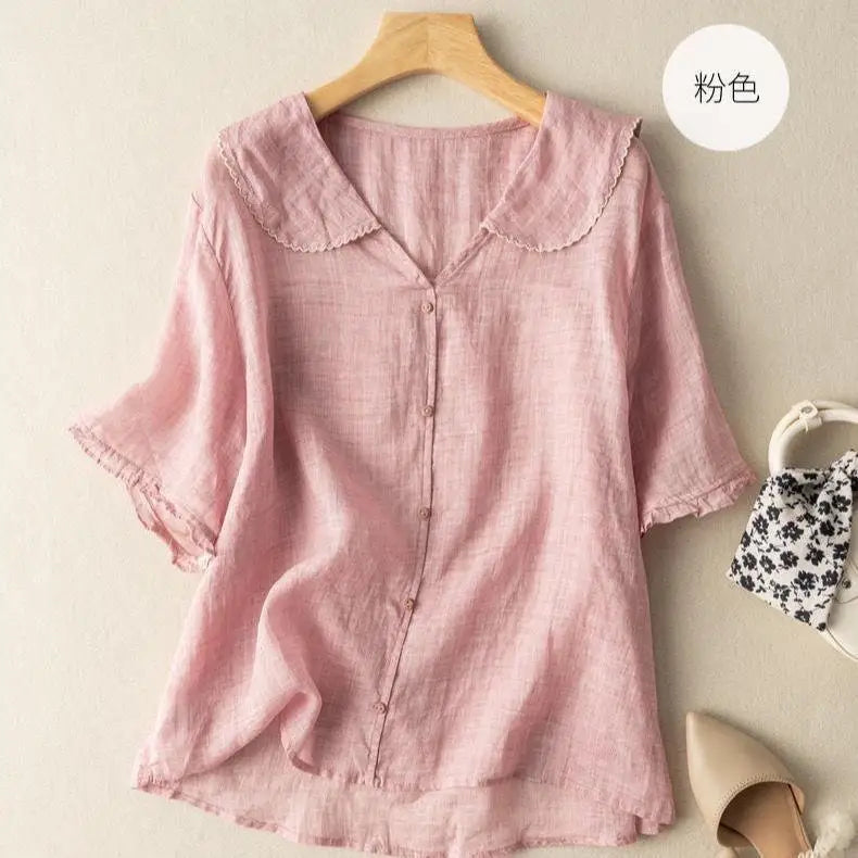 Breeze-Linen Short-Sleeve Shirt
