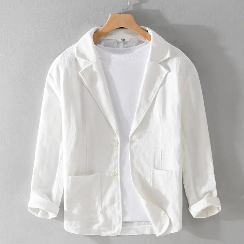 Elegant Leandro Linen Jacket for Effortless Style