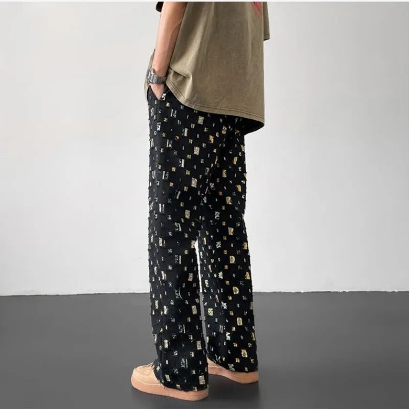 Mosaic Straight Leg Fashion Trousers