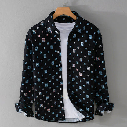 Stylish Mosaic Collared Shirt for a Trendy Look