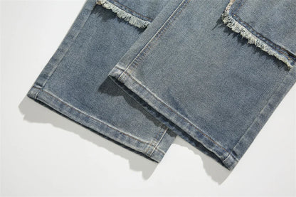 Axis-Wash Baggy Straight-Leg Jeans