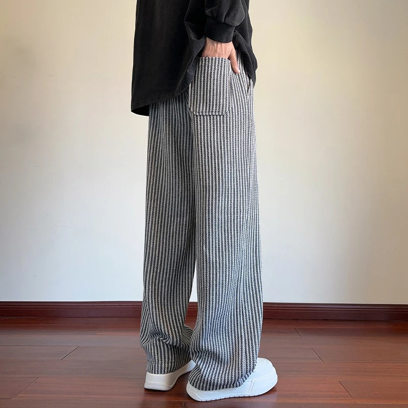 Axis-Stripe Relaxed Trousers