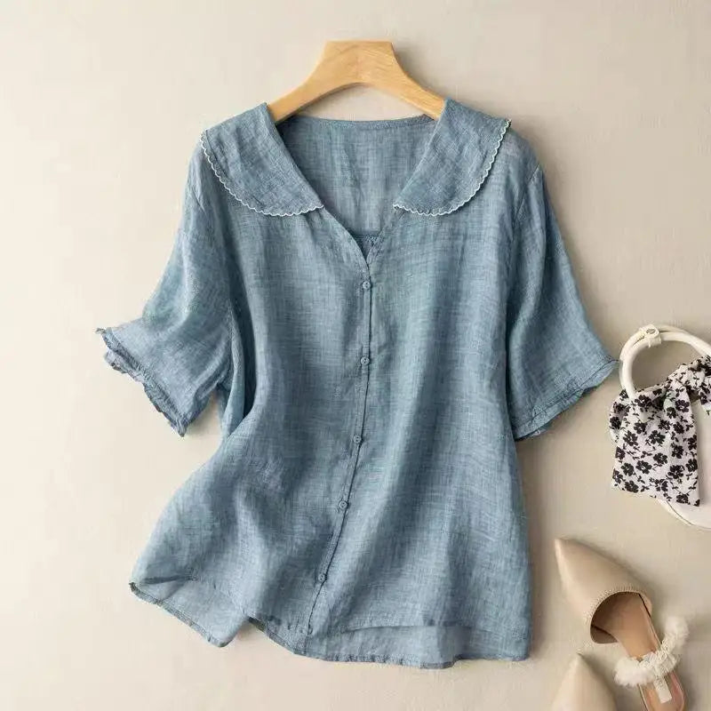 Breeze-Linen Short-Sleeve Shirt
