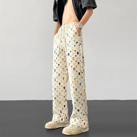 Mosaic Straight Leg Fashion Trousers
