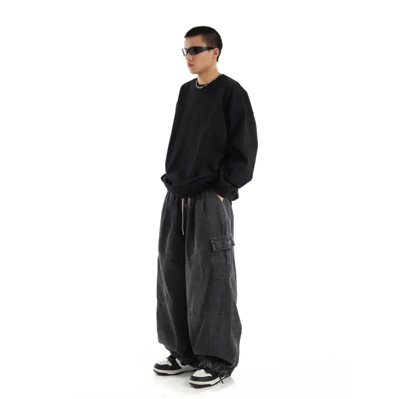 Driftline Baggy Cargo Denim Pants
