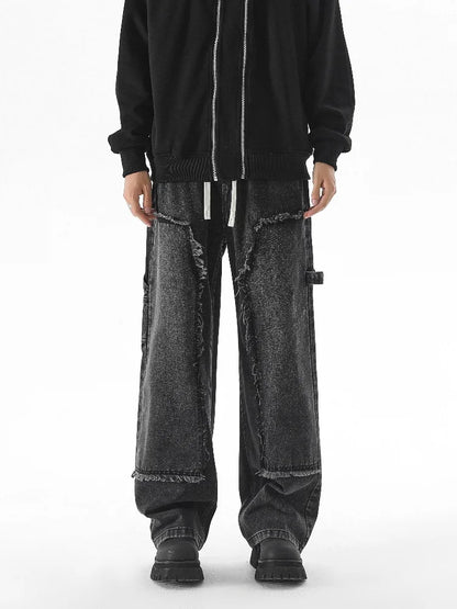 Axis-Wash Baggy Straight-Leg Jeans