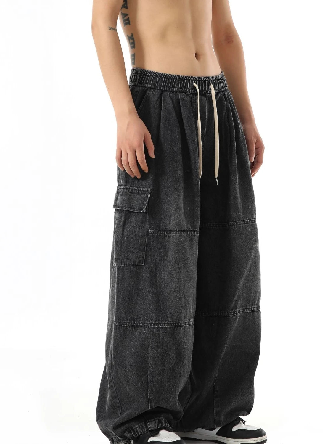 Driftline Baggy Cargo Denim Pants